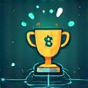 E-sports Platform Development Icon - Trophy and network connections