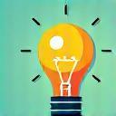 Game Design Consulting Icon - Lightbulb and strategy board