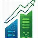 Live Service Management Icon - Graph showing growth and gears
